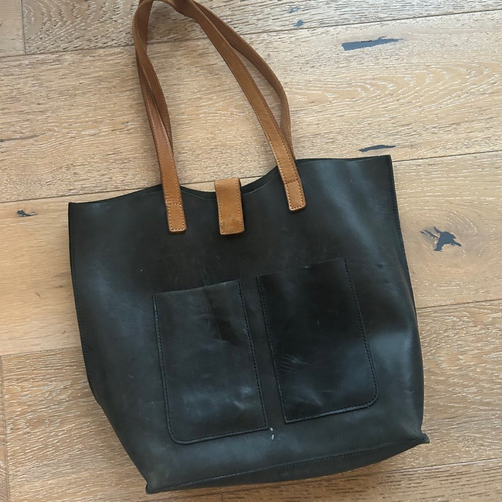 Leather over the shoulder bag / work bag